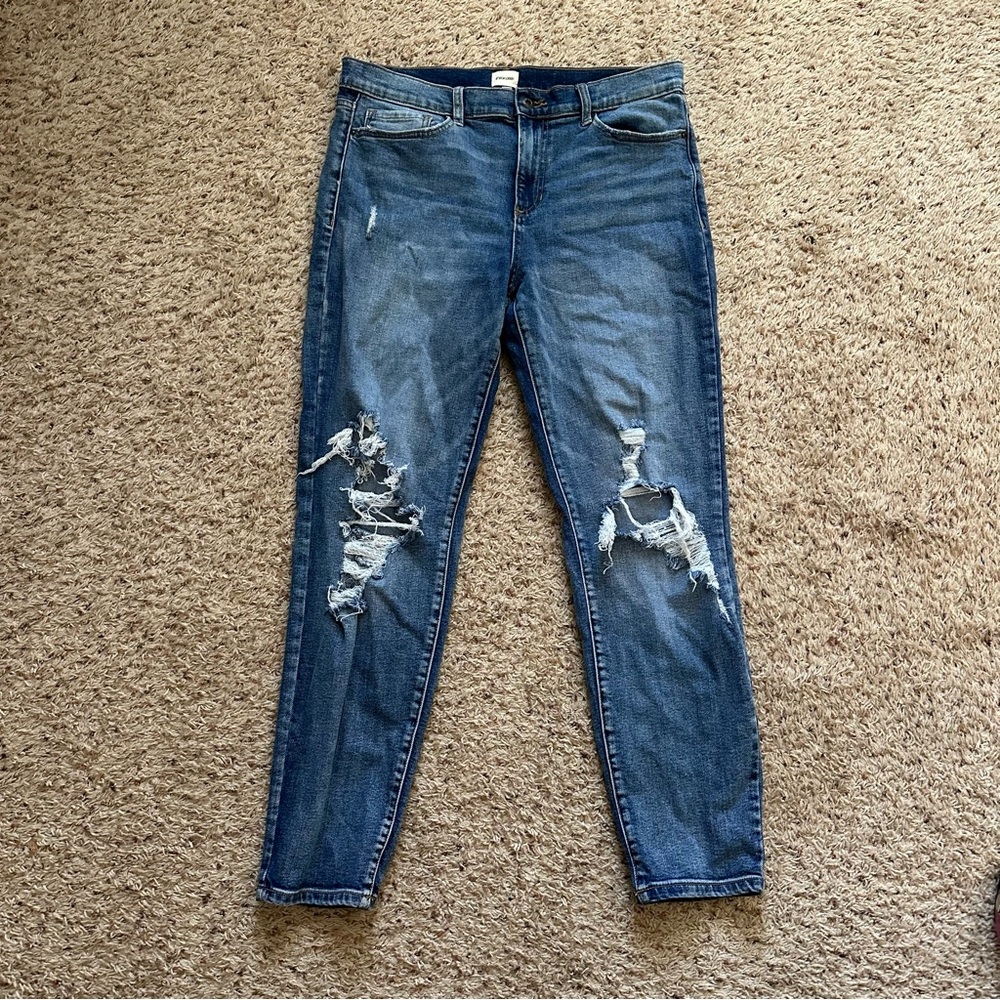 Sneak Peek Mid-Rise Distressed Skinny Jeans Size 11/30
